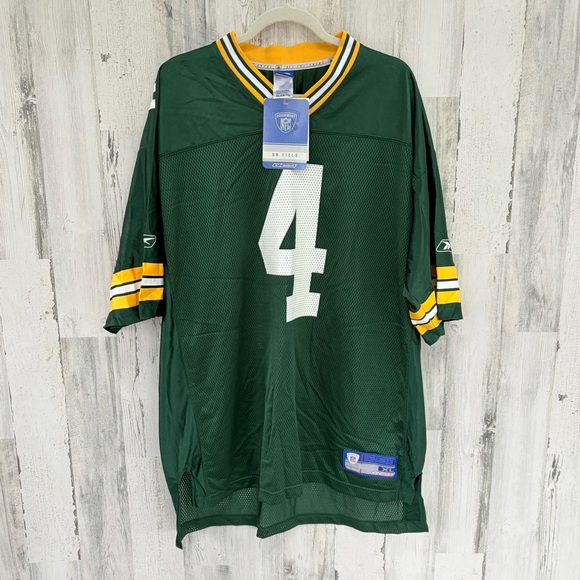 Reebok Other - Reebok Men’s Size XL NFL Equipment Green Bay Packers Favre 4 Football Jersey NWT
